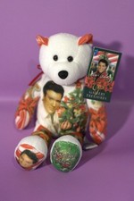 Elvis Presley Gracelands Xmas Limited Treasures Beanie Bear Excellent Cond 23cm picture