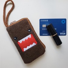 NHK Domo-Kun Pouch, Wristlet, Coin Purse, Wallet -Furry Brown - Domo TV - Cute picture