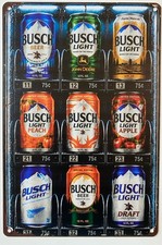 Busch Light Beer Sign - Evolution Of Cans - History Of Cans - Retro - Vintage picture