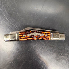 Vintage 1976 Boker USA Olde Stag 70113 Congress Pocket Knife 4-Blade Delrin picture