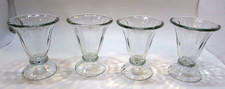 Four Vintage 1960s Clear Glass Footed Ice Cream Sundae Parfait 5