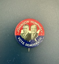 Johnson/Humphrey Vote Democratic 1964 Presidential Political Campaign Pin Button picture