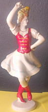Mid-Century Hungarian Hollohaza Hand-Painted Porcelain Folk Dancer Figurine picture
