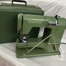 Vintage 1950s ELNA Supermatic 722010 Sewing Machine Swiss Made Case WORKS GREAT picture