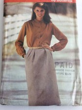 1980s Butterick See & Sew 6639 VTG Sewing Pattern Blouse Skirt  Size 8 10 12 picture