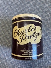 Vintage 1960's Charles Pretzel Tin /Lid Charles Chips Mountville PA picture