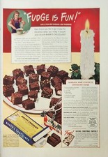 1939 Baker's Chocolate Fudge Vintage Ad fudge is fun picture