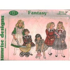 Sunrise Designs Fantasy Dress Sewing Pattern C173 Kids Sizes 4-5-6-7 Vintage picture