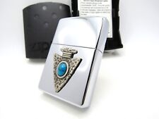 Indian Arrowhead Turquoise Metal ZIPPO 1997 Unfired Rare picture