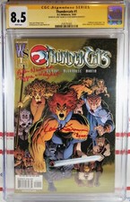 💥 CGC THUNDERCATS #1 SIGNED LARRY KENNEY LION-O + PETER NEWMAN TYGRA WILYKAT DC picture