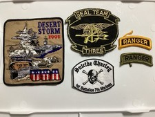 US Marines 1/7 Seal Team Three Army Ranger & Desert Storm Patch Lot Of 5 picture
