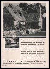 1931 Ludowici Shingle Tile Cotswold Stone House Photo Yale University Print Ad picture