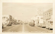 RPPC Postcard Whittier Blvd. Street Scene Montebello CA Security First Bank C358 picture