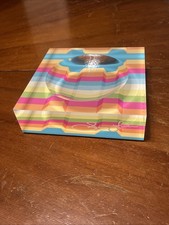 ARTSUGAR Acrylic Block Candy Dish Op Art Signed Chevron Catch All Gina Julian picture