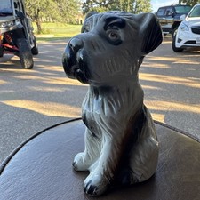 Vtg MCM Ceramic Terrier Schnauzer Dog Figurine Brazil Mold 4150 Seated Puppy 6” picture
