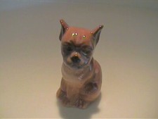 VINTAGE BONE CHINA WEST GERMANY GOEBEL BROWN BOXER PUPPY DOG  picture