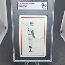 Landsman 1978 Playing Card Mickey Mantle Jack of Clubs SGC 9 picture