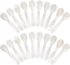 Patelai Set of Caviar Spoons Mother of Pearl Spoons with Hand Craft W round Hand picture