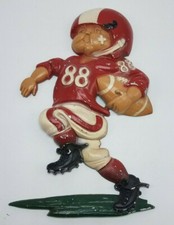 1976 Homco Metal Wall Plaques Football Player # 88 7