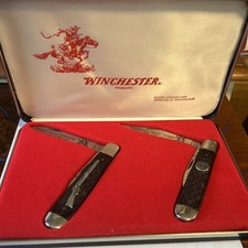 NEW Winchester Wild Bill Hickok Buffalo Bill Cody 1988 Knife Set Never Sharpened picture