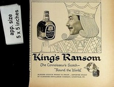 1958 King's Ransom Scotch Vintage Print Ad 7741 picture