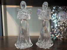 Set Of Two Tall Angel Homemade Resin Sculptures picture