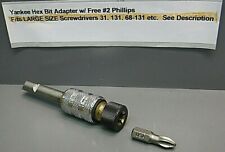 Yankee Screwdriver Hex Bit Adapter #2 Phillips No. 2 Fits Stanley 31 131 68-131  picture
