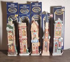 Lot of 5 Dickens Collectables Oxford Street Series Porcelain Lighted Houses picture