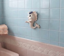 Vintage Arnels Ceramic Anthropomorphic Pink Fish Wall with Sailor Hat Plaque MCM picture