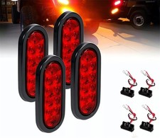 4Pcs Trailer Truck LED Sealed RED 6
