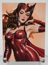GGC Studio Marvel Scarlet Witch Artist Hand Drawn Auto Sketch Card 1/1 Aceo art picture