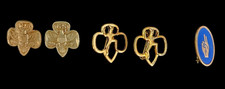 Vintage Girl Scout Brownie Pins Membership Clover Promise Lot Of 5 picture