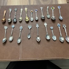 20 Souvenir Spoons With Holder picture