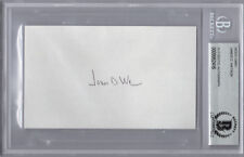 JAMES D. WATSON SIGNED 3x5 INDEX CARD CO-DISCOVERED DNA ENCAPSULATED BECKETT BAS picture