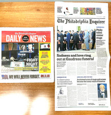 Phila Inquirer DAILY NEWS  9/10/2024 Johnny Gaudreau Funeral COLUMBUS Calgary picture