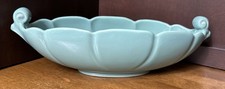 Abingdon Centerpiece Bowl Turquoise Ceramic Jardiniere # 532 Vintage USA 14” picture
