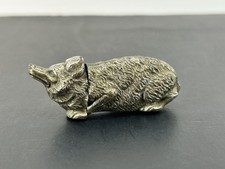 Antique Figural Metal Vesta Case Or Match Safe Wild Boar picture