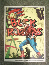 Vintage 1970s Buck Rogers Warren Promotional Poster Dick Calkins Fold Out Rare picture