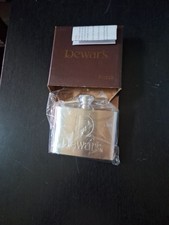 Vintage Dewar's White Label Blended Scotch Whisky Hip Flask with Original Box picture