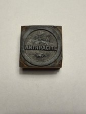 Antique Anthracite Coal Breaker Printing Block Letterpress John Chamberlin Est  picture