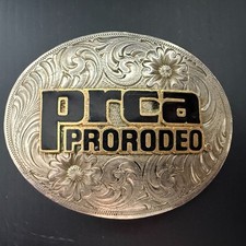 Vintage Montana Silversmiths PRCA ProRodeo Western Belt Buckle picture