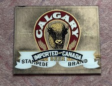 Vintage 1983 Calgary Beer Mirror Stampede Brand Imported From Canada picture