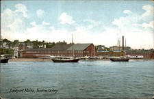 Eastport Maine ME Sardine Factory W.S. Muldon c1900s-10s Vintage Postcard picture
