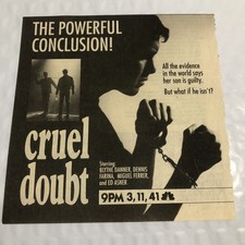 Cruel Doubt Movie Print Ad Advert Ed Asner Blythe Danner Dennis Farina TPA7 picture
