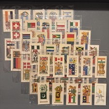 1967 Brooke Bond Tea Cards Full Set of 50/50 - Flags & Emblems Of The World picture