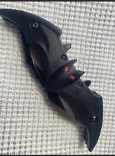 Batman Red Eye Black Double Blade quick Open Blade Folding Pocket Knife Hunting picture