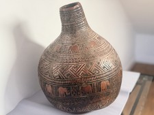 Vintage Hand Carved African calabash. picture
