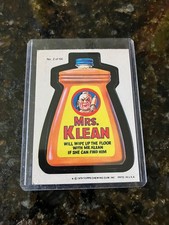 1967 Topps Wacky Packages Mrs. Klean Die Cut #27 Clean Checklist Back picture