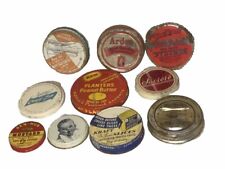Lot Of 10 Dif Vintage Metal Food Jar Lids. Nice Variety- Advertising Lids picture