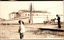 1919 Mint RPPC Postcard US Invasion Russia Archangel Jail And Children picture